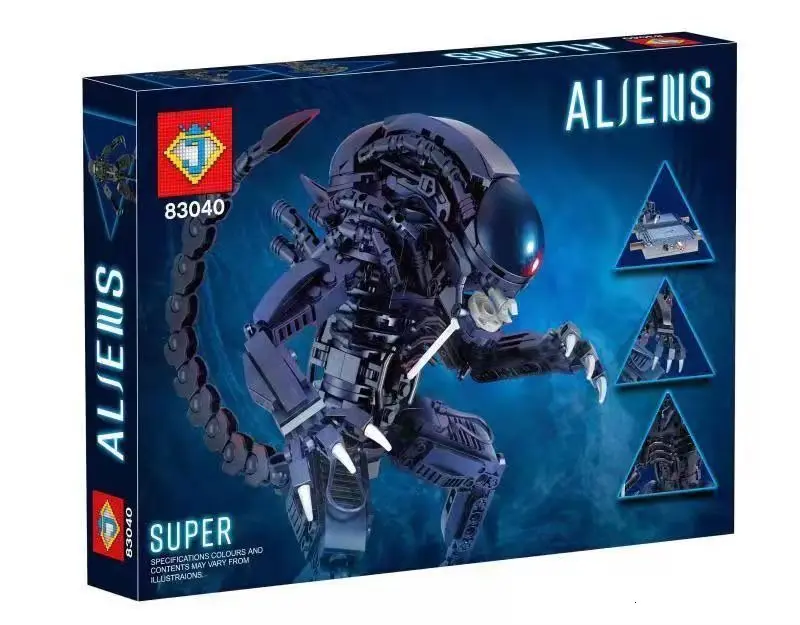 

603pcs Building Block Bricks 83040 Compatible Legoinglyss Alien Movie Series Predator Alien Bricks Action Figure Model Toys Gift