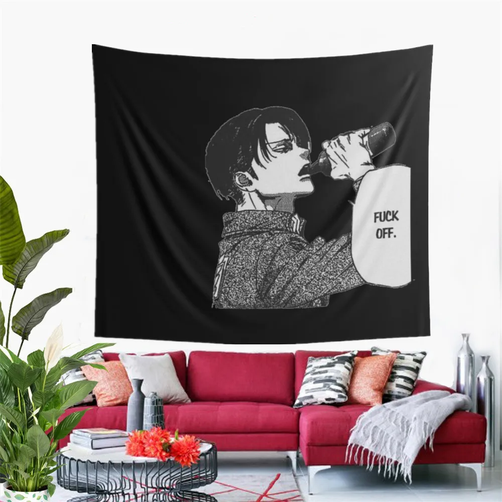 Attack On Titan Tapestry Wall Hanging Levi Ackerman Tapestry Aesthetic