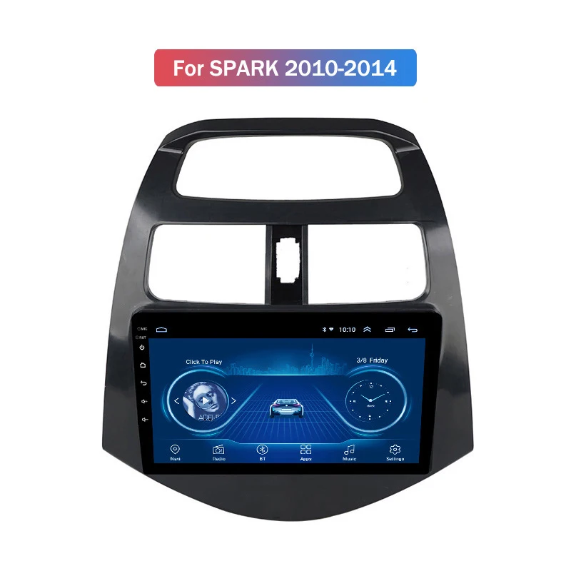 Car Multimedia player android DVD For Chevrolet Spark 10-14 GPS Vehicle-Mounted Navigator Zksoftware Big Machine 9 | Автомобили и