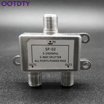 

5-2400MHz 2 Way HD Digital Coax Cable Splitter Bi-Direction Satellite TV Signal Receiver Connector for SATV/CATV