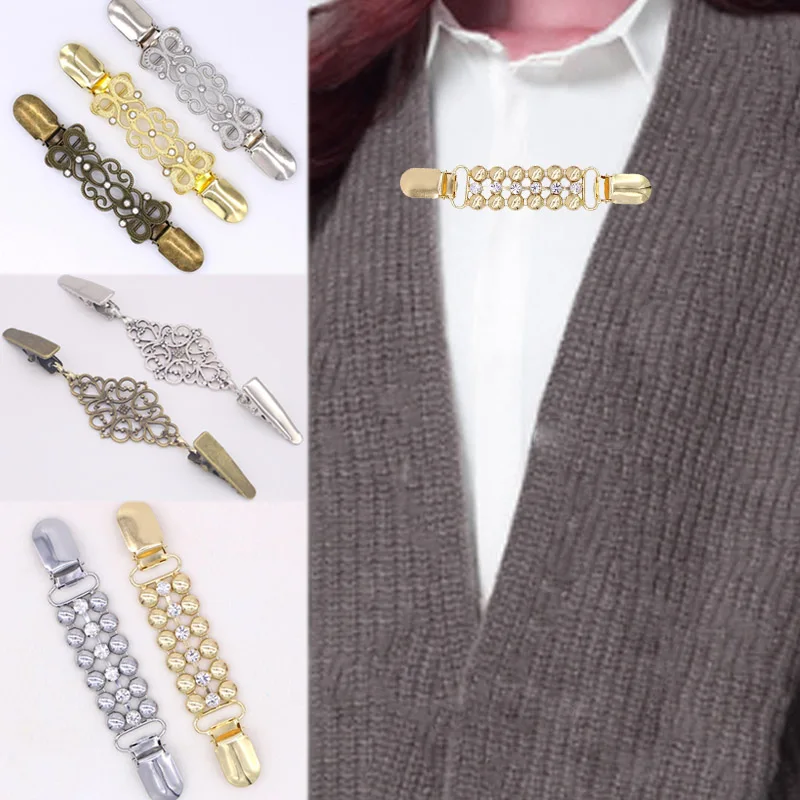 New 1 Pcs Vintage Cardigan Clip for Women Sweater Blouse Shawl Clips Shirt Collar Retro Duck Clasps Brooches KA-74 | Украшения и