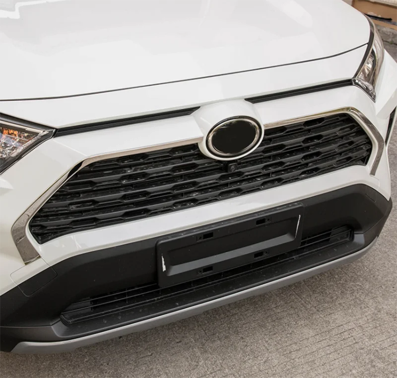 Передняя решетка, 2 шт., декоративная накладка для Toyota RAV4, наклейки для автомобиля, АБС хромированная Автомобильная решетка