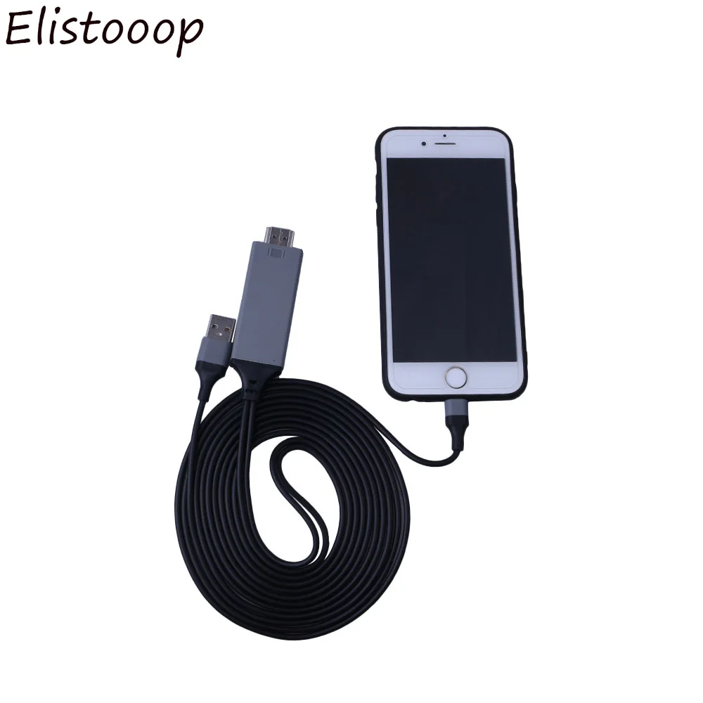 8 контактный HDMI кабель с подсветкой для AVHDMI / HDTV TV цифровой адаптер iPhone X plus 7 Plus 6 6s