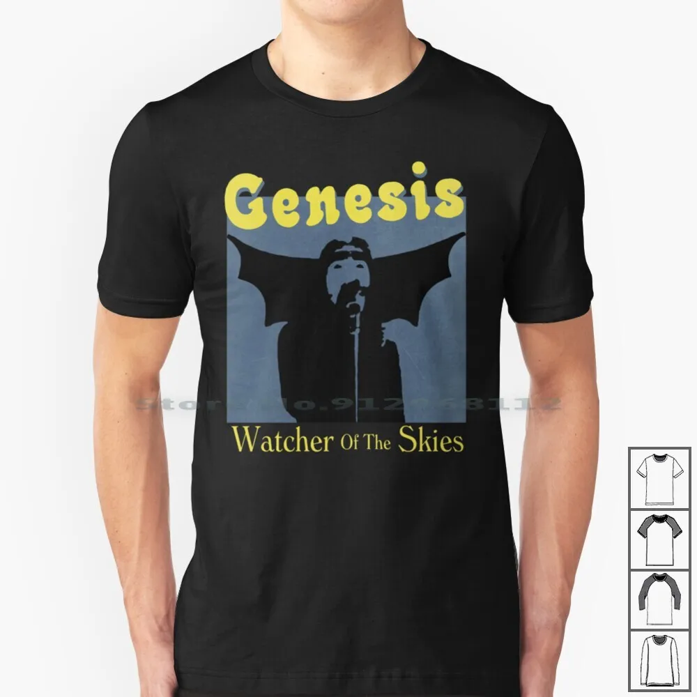 Genesis Watchers T Shirt 100% Cotone Genesis Watcher Of The Skies Peter Gabriel Phil Collins Music Band King Crimson Prog 70S