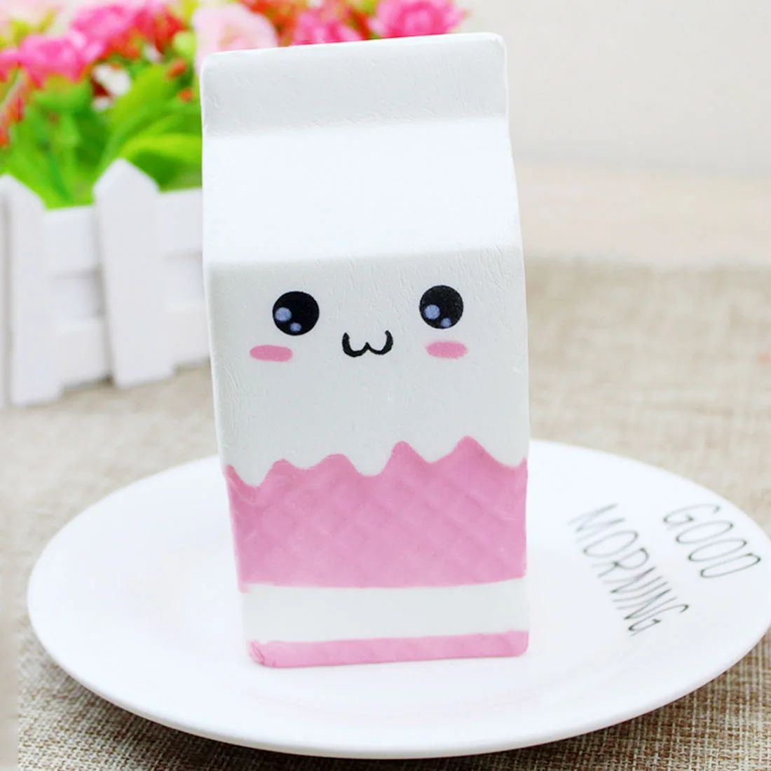 Kawaii милые мягкие мягкими Подвески молока мешок игрушка медленно поднимающийся молочный ящик для детей веселый подарок для взрослых снимает стресс беспокойство Squeeze игрушки - Цвет: Белый