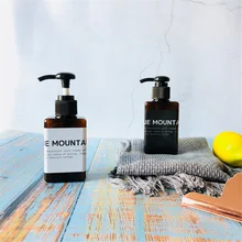 Коричневый дозатор для шампуня, мыла, бутылка, скандинавский минимализм, Ins, шикарный, пластиковый, для путешествий, портативная бутылка для хранения жидкого пресса, 100 мл