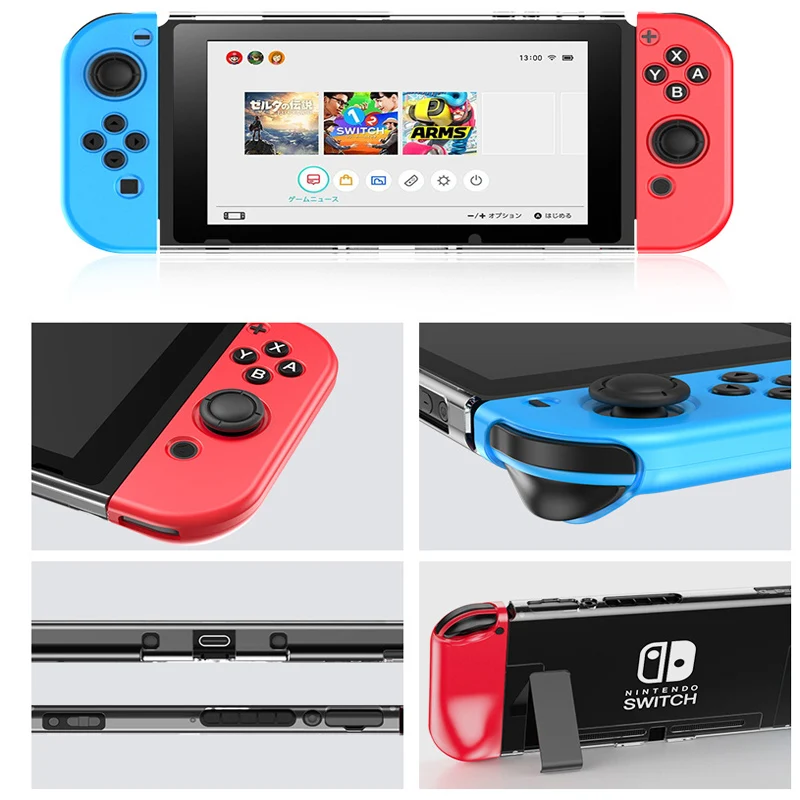 Rend Switch ультра тонкий фиксируемый Магнитный Joycon Shell Кристалл задняя консоль чехол для nintendo Switch NS защита