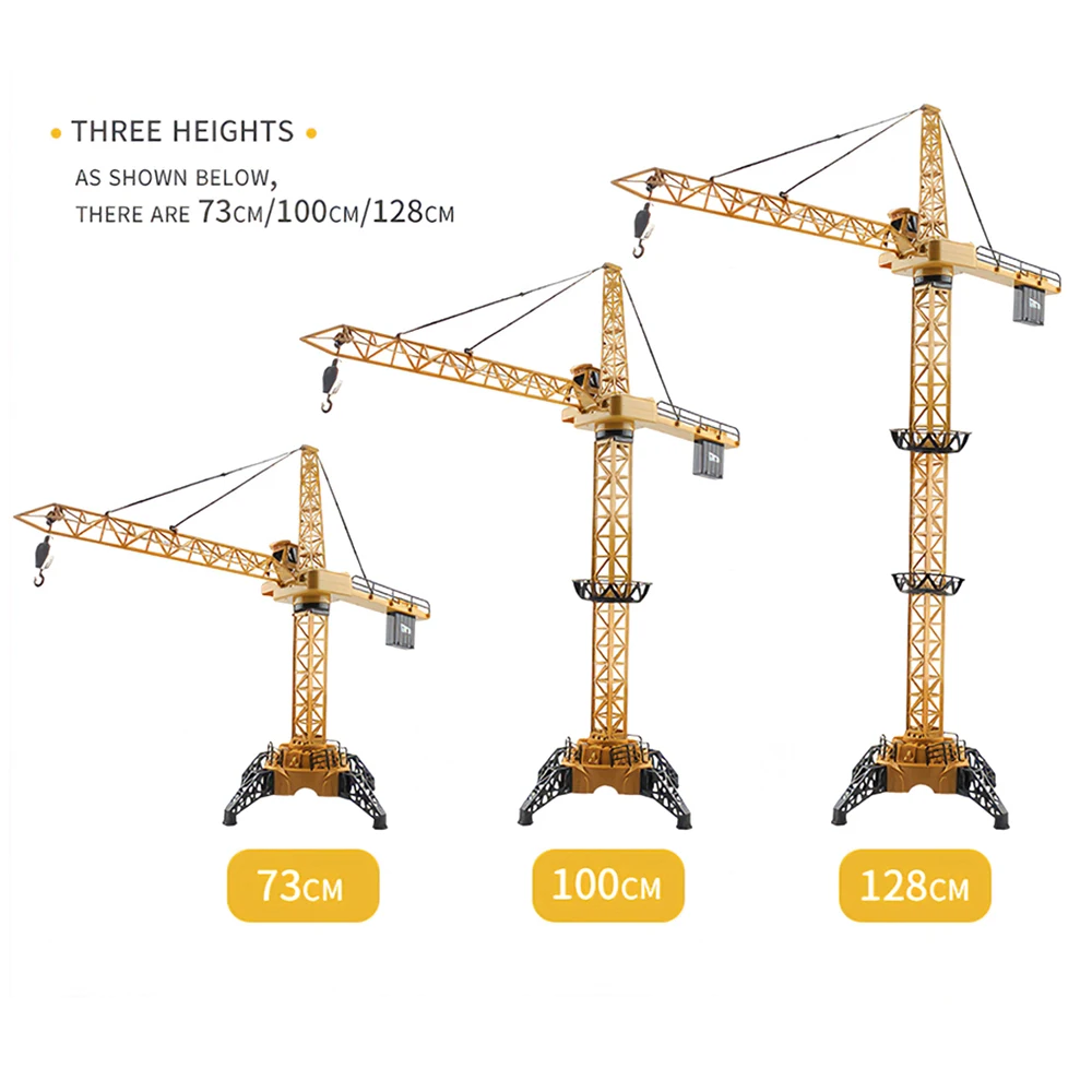 128 см Радиоуправляемый кран 2,4G дистанционное управление Управление моделирование светильник звуковой эффект 6-канальный игрушка башенный кран инженерный транспорт RC игрушки для детей