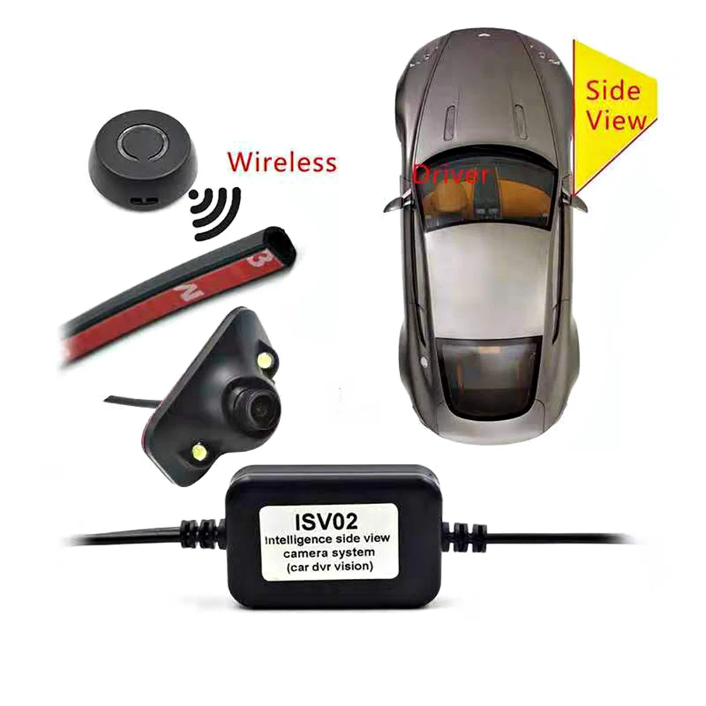 Car Side View Blind Spot Backup Camera Parking System Cameras Switch Control Box 