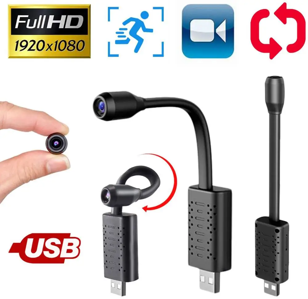 

1080P Mini USB Wifi Camera Surveillance IP Cameras HD Smart AI Human Detection V380 Pro Auido Record SD Card Cloud Storage