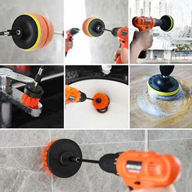 

Grout Drill brush kit Cleaner Tool Parts Sticky disk screw Polished plate