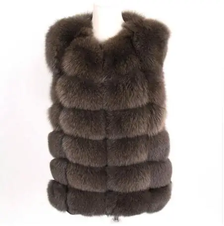 short vest 19 Новинка, женское осенне-зимнее модное пальто из настоящей лисы, зимний женский жилет из натурального меха, приталенная куртка с круглым вырезом, пальто, жилет - Цвет: short vest 19