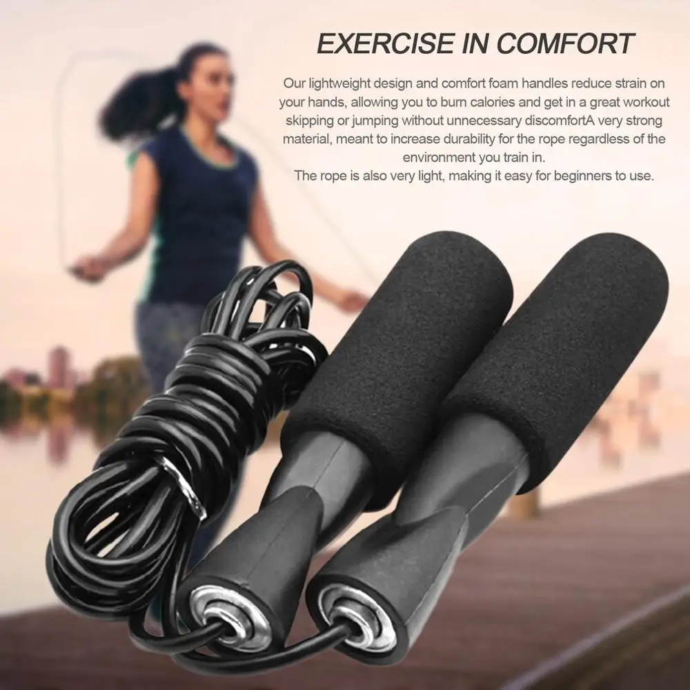

Bearing Skip Rope Adjustable Boxing Sport Jump Ropes Exercise Equipment with Thickened Anti-Slip Foam