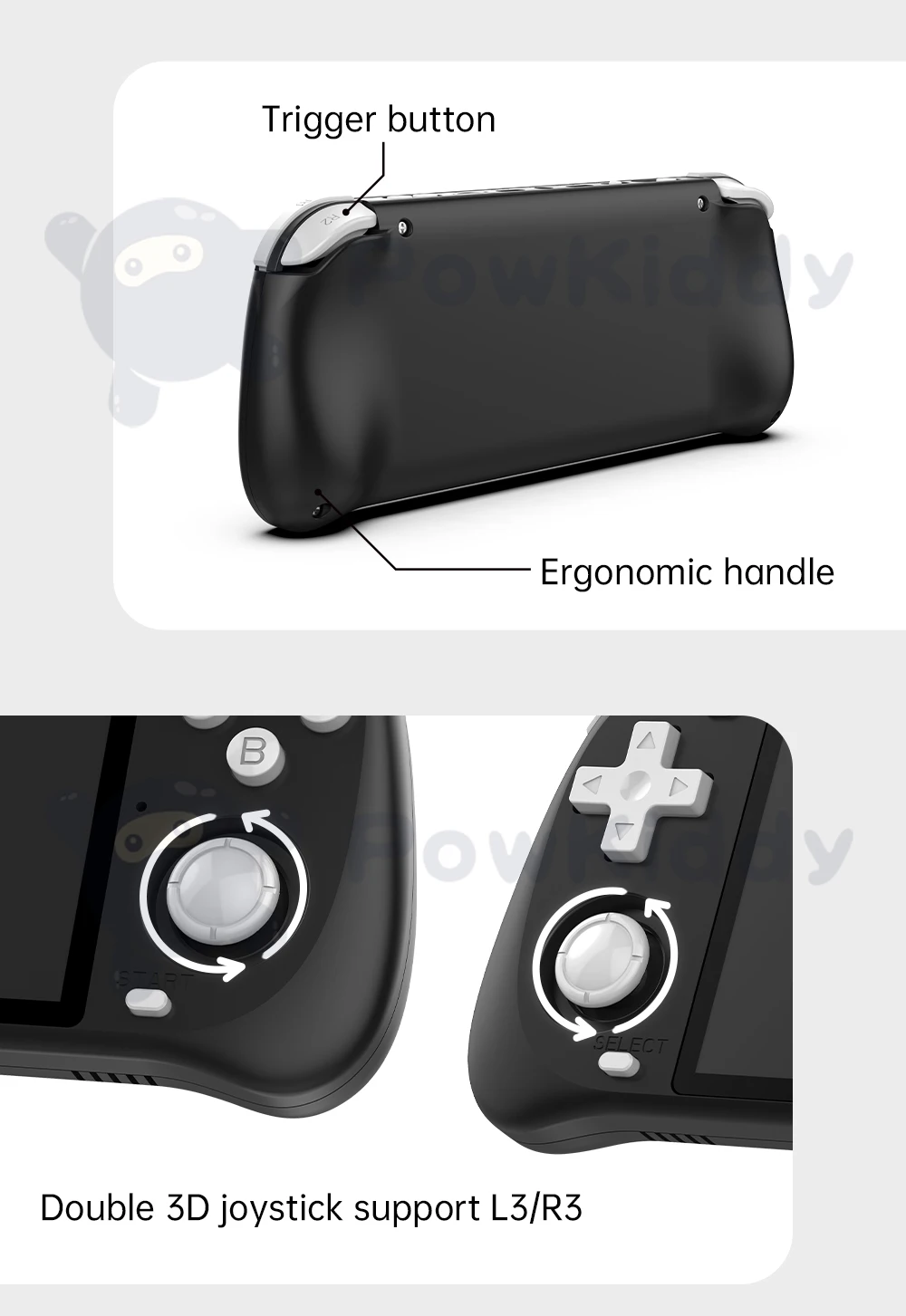 POWKIDDY Max2 Retro Open Source System RGB10 max 2 Handheld Game Console RK3326 5.0-Inch IPS Screen 3D Rocker Children's Gift