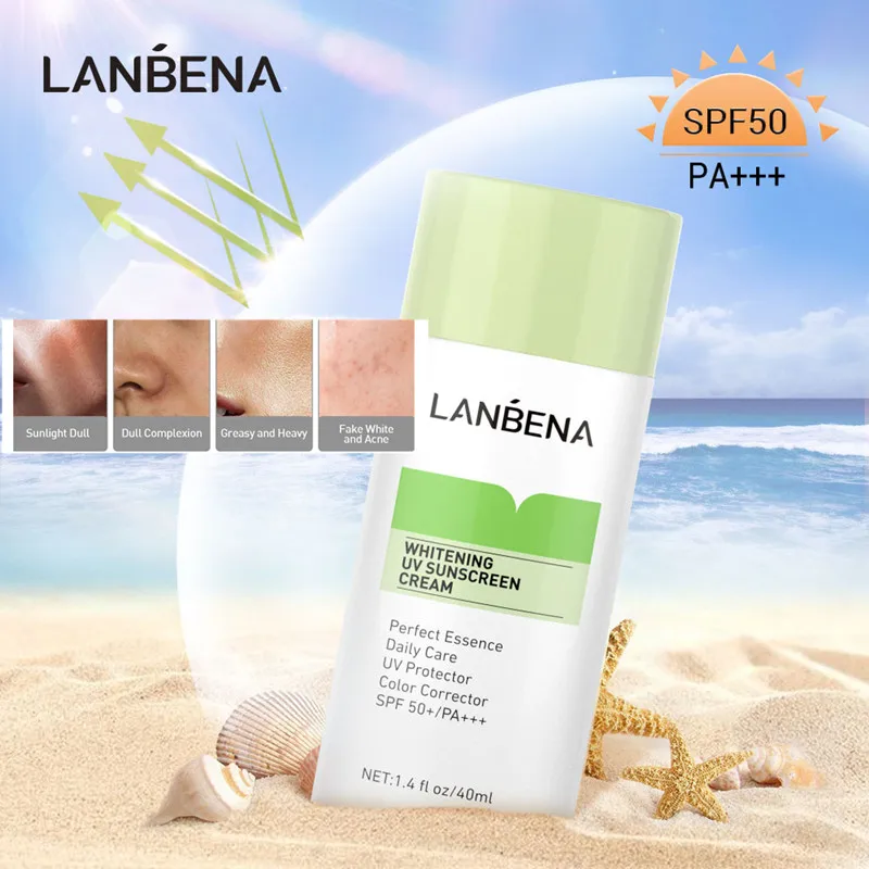 Отбеливающий солнцезащитный крем LANBENA с УФ-защитой лосьон для лица и всего тела