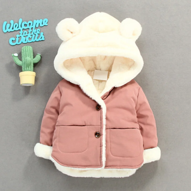 Cold Winter Baby Boys Jackets for Infants Thick Coats Girls Warm Hooded Velvet Jackets Children Outerwear 0-4 Y Toddler Snowsuit