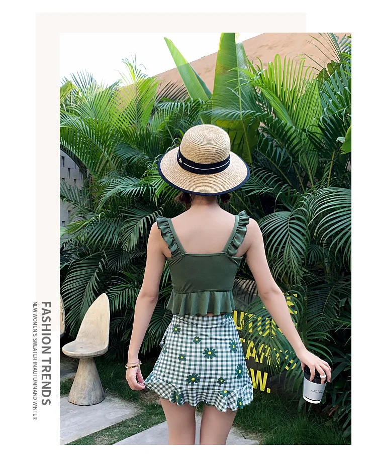 2020 Hotsale New Style Two-Piece Swimsuits Sexy Slimming Swimsuit Womens Plus Size Korean Conservative Student Hipster Swimsuit