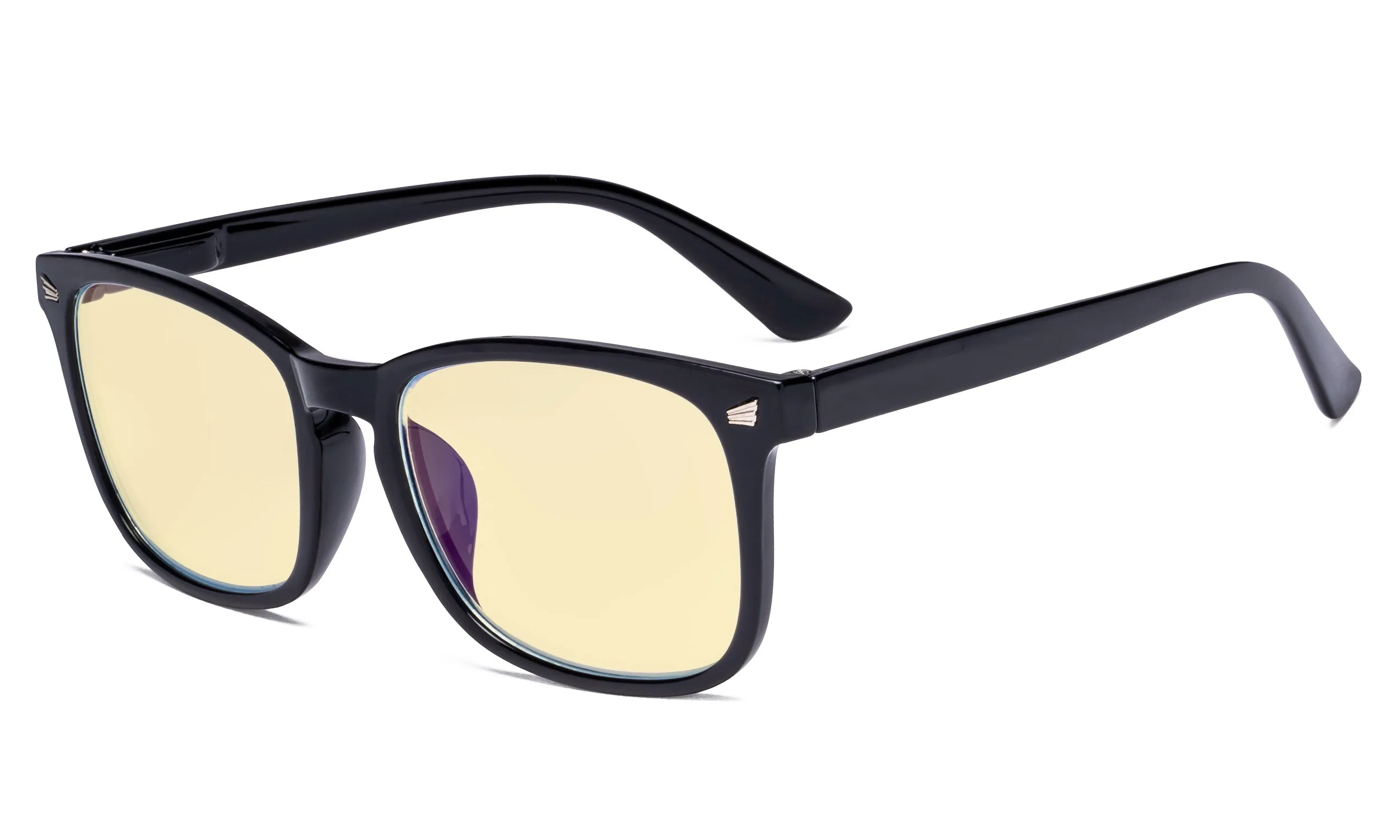 TMCGT1801 Eyekepper, синий светильник, блокирующие очки с желтым тонированным фильтром, квадратные линзы для женщин - Цвет оправы: Black