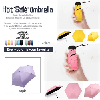 

Umbrella Small size For Sunny Day Flat Lightweight Umbrella Parasol Folding Sun Rain Mini Umbrella Easy To Carry home products