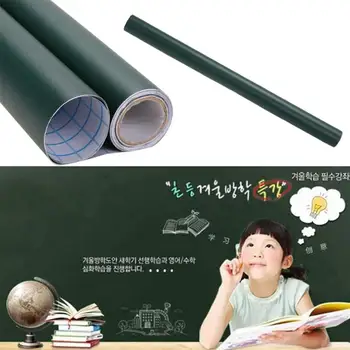 

1 Pcs PVC Waterproof Blackboard Sticker with 5xColorful Chalk Free Movable Child Graffiti Writing Board Classroom Teaching Tools