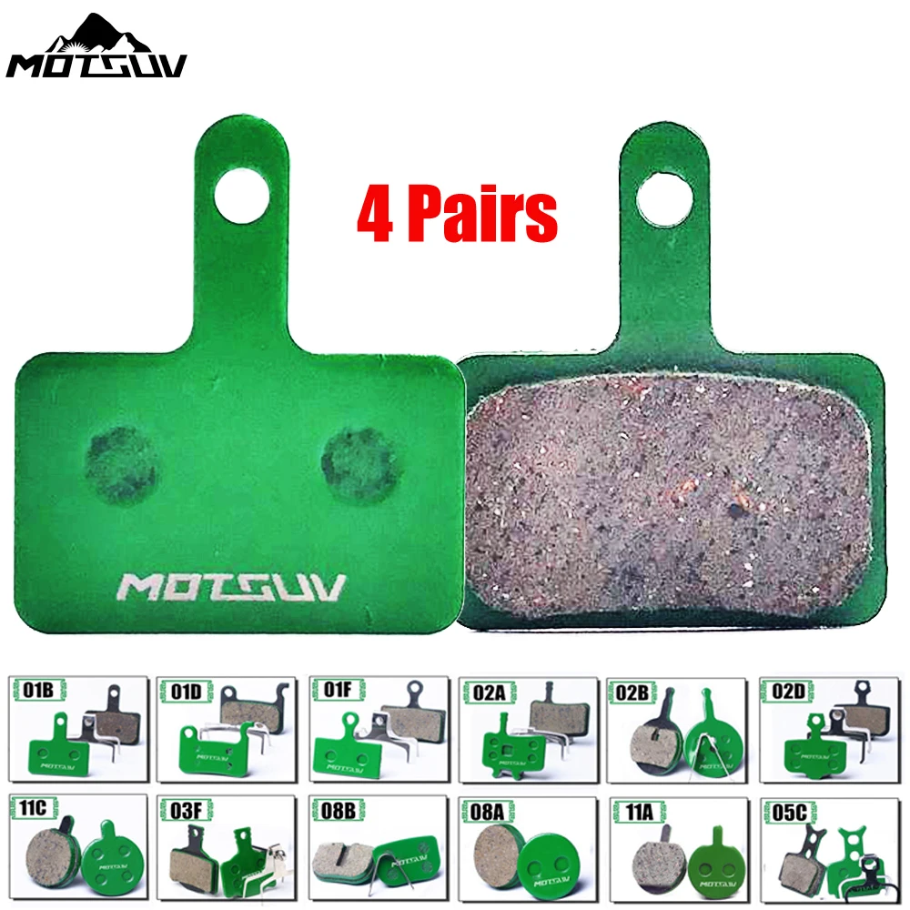Bicycle Disc Brake Pads 4 Pairs for SHIMAN0 SRAM AVID HAYES Magura Formula MTB Hydraulic Disc Brake