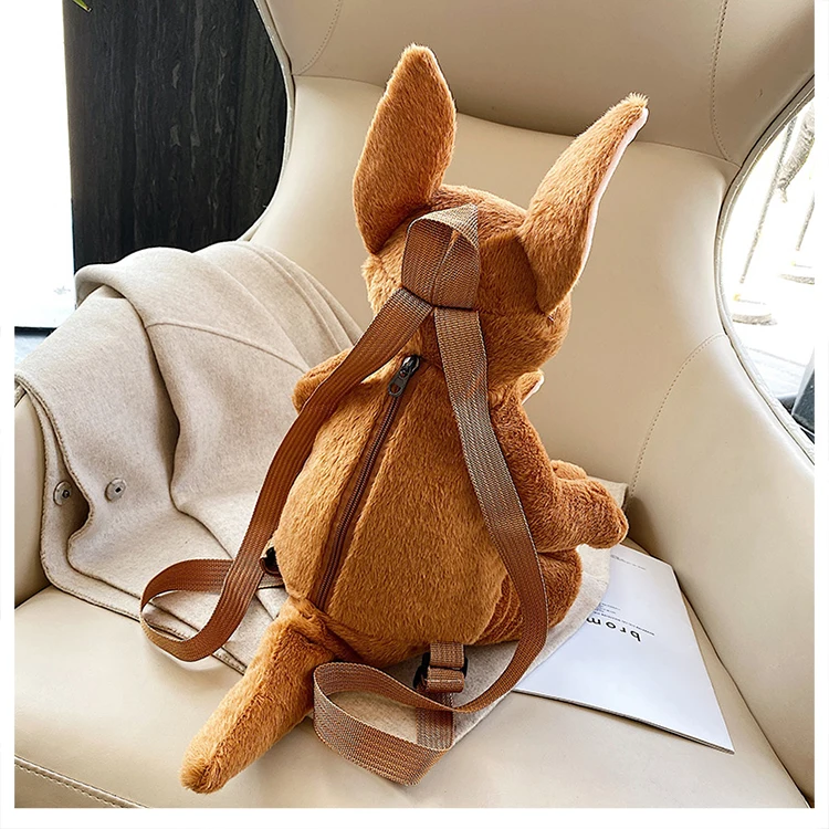 Candice guo, милый плюшевый рюкзак для мамы и сына с мультяшным животным кенгуру, Детская сумка через плечо, посылка, подарок для девочки, 1 шт