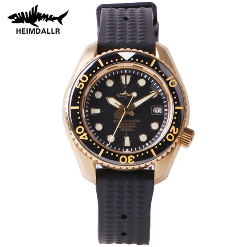 HEIMDALLR Lord Of The Sea SDBX Diver Bronze Watches NH35 Automatic Mechanical Watch Men Sapphire Crystal C3 Luminous Dive Watch