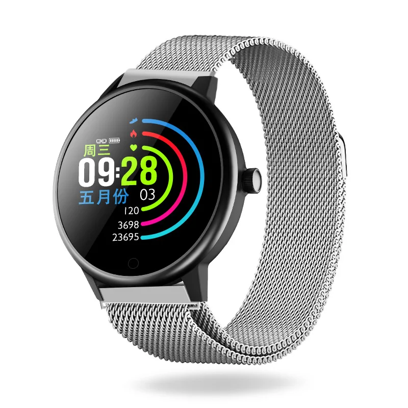 

2019 Cool Sports Smart Watch Fashion Casual Wristband New Circle Screen Custom Wallpaper Heart Rate Sleep Monitoring Bracelet