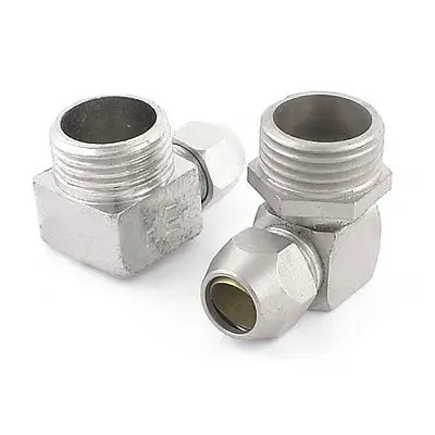 

2 x Right Angle Air Pneumatic 8mm Tube Quick Connecting Coupler 1/2" PT Thread