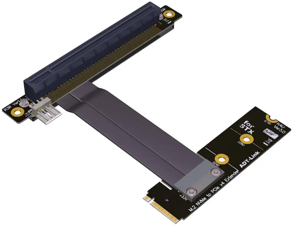 Материнская плата M2 NGFF NVMe STX кабель удлинитель для видеокарты PCIE x16 M.2 90 16x тип