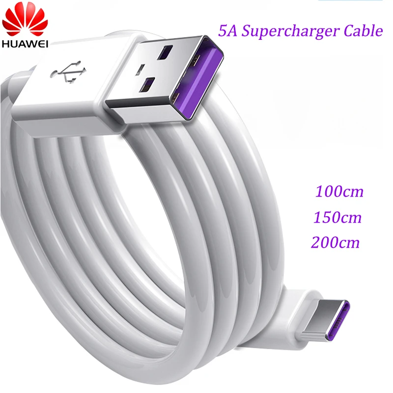 Кабель USB Type-C для Huawei P40/P30/P20 Pro/Mate 30/40 Pro/Honor 30 S/V30 5A 1/1/2 м | Мобильные телефоны и