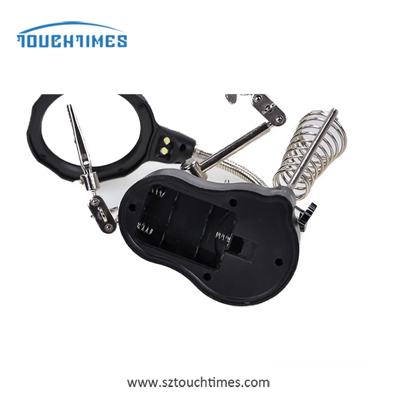 1PCS 3.5x 12x MG16129-C LED Clamp Soldering Iron Stand Helping Hands Magnifying Glass Magnifier (10)