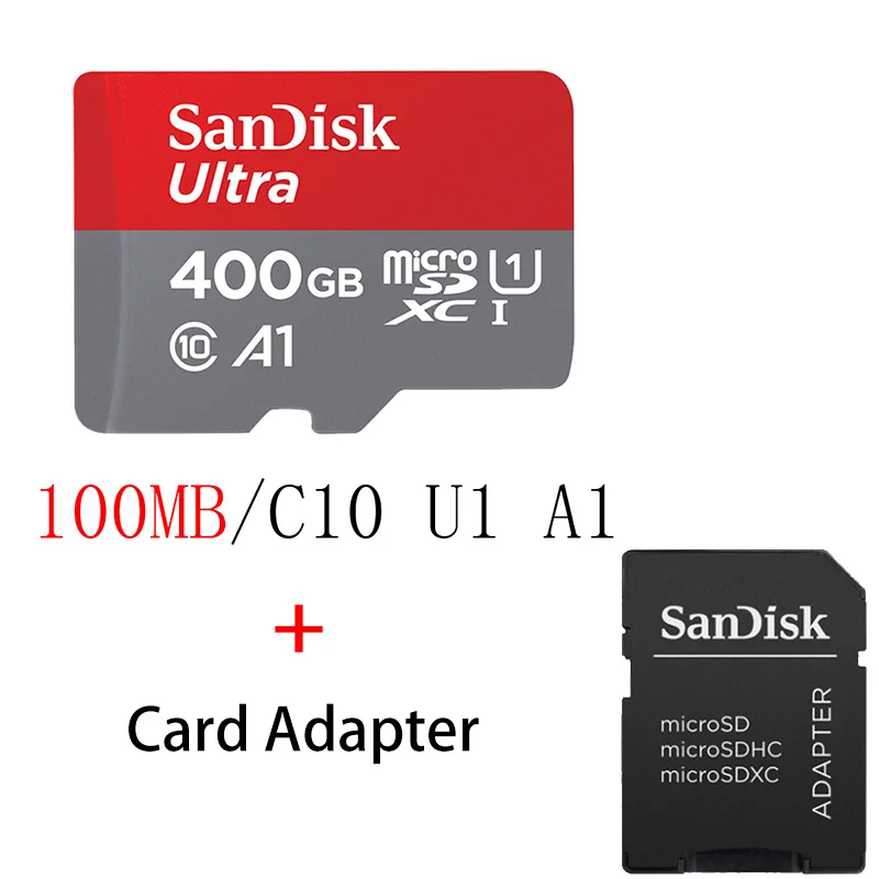 Sandisk Ultra Micro SD 128 ГБ 32 ГБ 64 Гб 256 Гб 16 Гб 400 Гб Micro SD карта SD/TF флэш-карта памяти 32 64 128 Гб microSD для телефона - Емкость: QUNC-400G-KT2