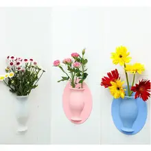 IdealHouse силиконовая наклейка в виде вазы, Дубовая настенная ваза, креативные силиконовые наклейки на стену, Маленькая ваза, украшение, без следов, без отверстий