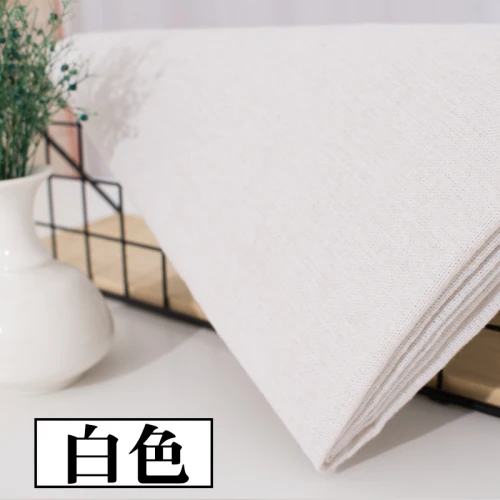 50x155cm Raw Cloth Faux Linen Cotton Fabric Rough Solid Linen Fabric DIY Sewing Storage Bag And Pillow Case Background Fabric 02