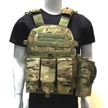 

Men's Body Armor Tactical Vest Military Plate Carrier CS Ammo Magazine Chest Rig Vest Airsoft Paintball Gear Hunting Accessories