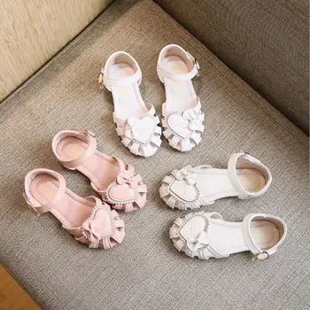 

Infant Children Kids Sandals Baby Girls Shoes Solid Casual Shoes Cut-outs Bowknot Sandals Princess Shoes Sandalias