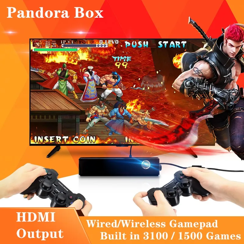 HEYNOW Pandora Box Мини аркадная консоль для видеоигр выход HDMI 3160 игр Коробка С