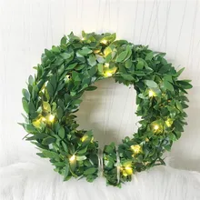 2M 3M 5M 10M LED Ivy Leaf Twine Fairy String Holiday Light AA Battery Power For Wedding Holiday Party Event Garland Decoration