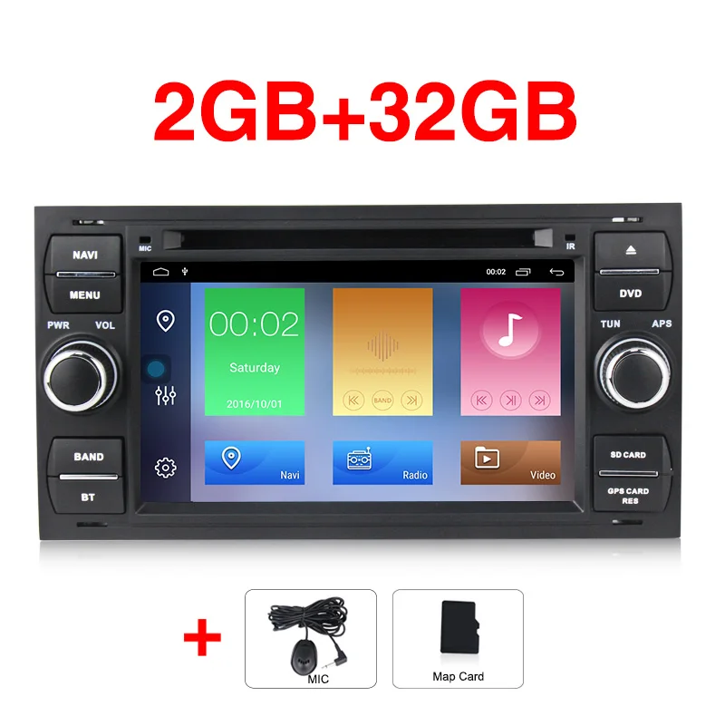 Android 9 Автомобильный мультимедийный dvd-плеер для C-Max Connect Fiesta Fusion Galaxy Kuga Mondeo S-Max Focus RDS - Цвет: Car DVD