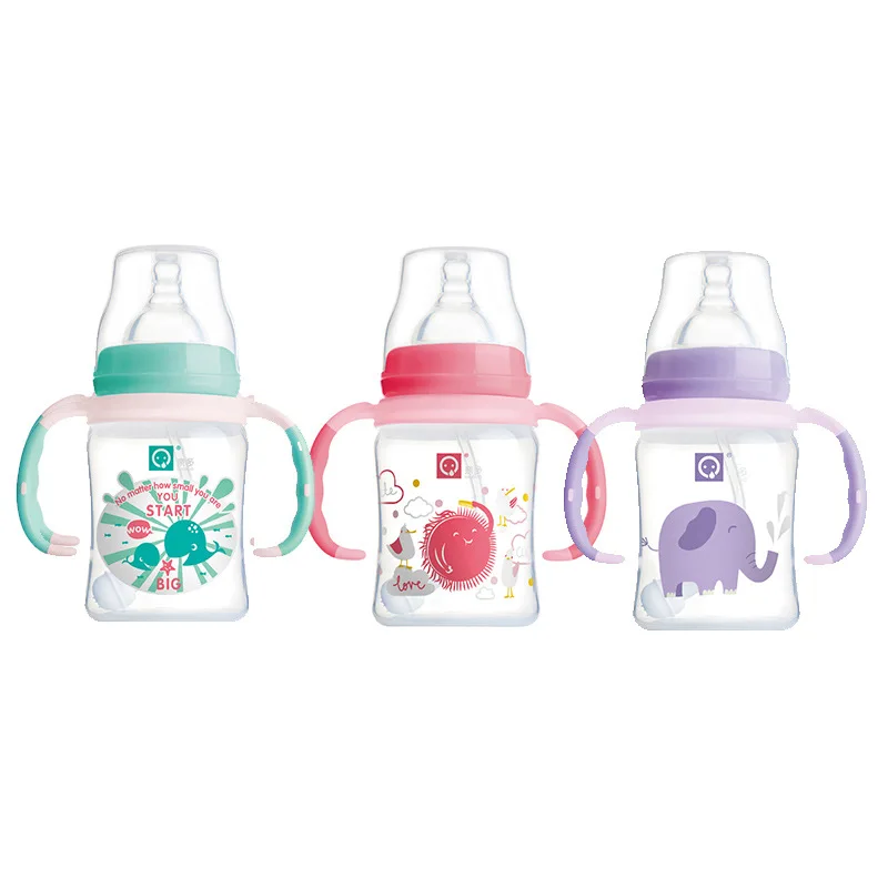 

Dearer Wide Caliber Baby Feeding Bottle with Straw Handle Automatic Feeding Bottle Pacifier