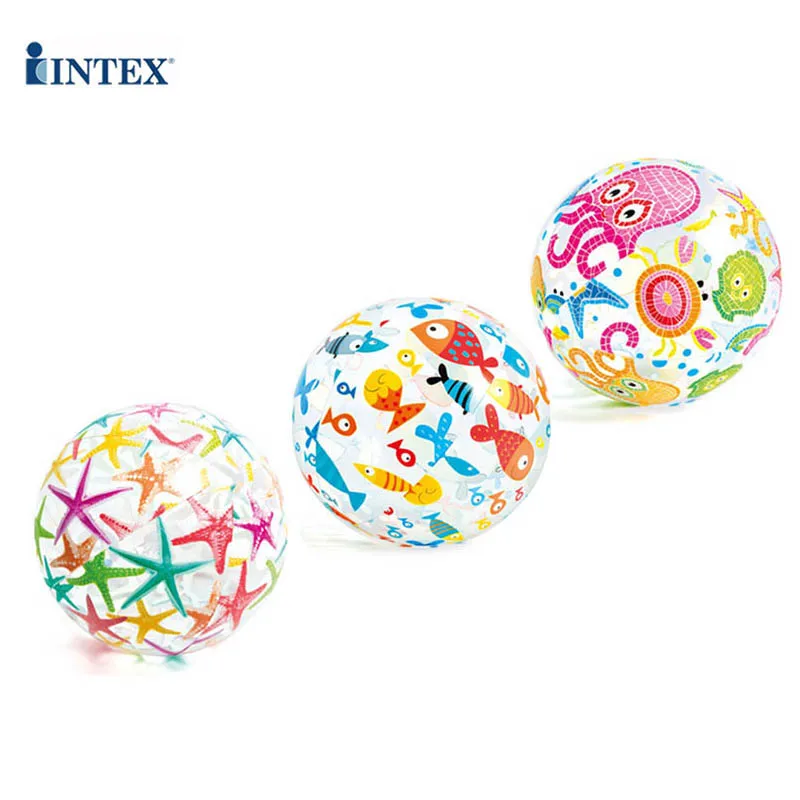 

Intex swimming pool and accessories Kids inflatable game ball Beach ball Inflatable handball Cartoon