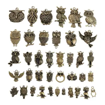 

Vintage Alloy Old Look Mixed Animal Owl Pendants Handmade DIY Crafts Accessory 62KE