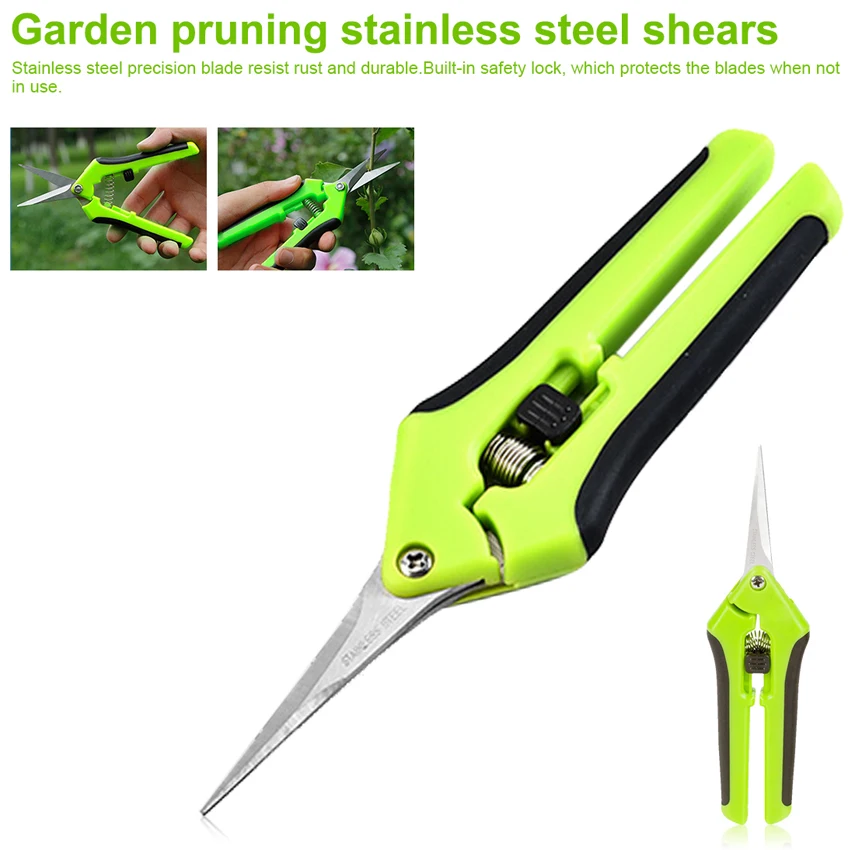 

Garden Tool Stainless Steel Garden Pruning Shears Fruit Picking Scissors Household Potted Trim Weed Branches Small Scissors Gard