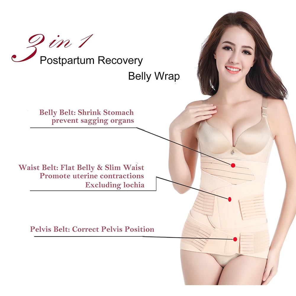 

DODOING 3 in 1 Pregnant women belt after pregnancy support belt belly corset Postpartum postnatal girdle bandage Belly Band 2020