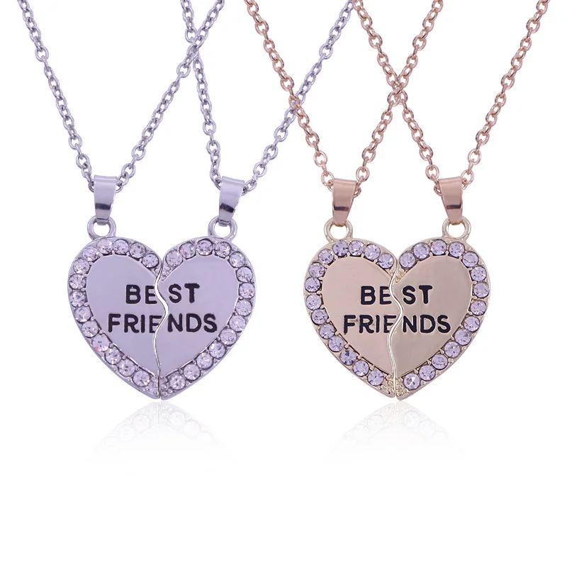 Модное Трендовое ожерелье с подвеской в виде разбитого сердца лучшие друзья