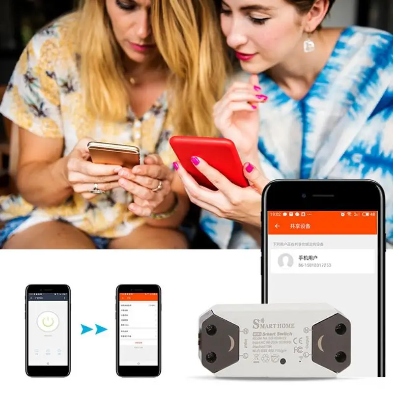 Умный WiFi переключатель модуль DIY автоматический выключатель интеллектуальное управление домашнее электрическое оборудование работает с Alexa Google