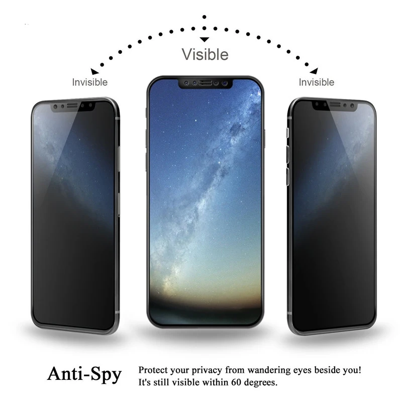 Для iPhone 11 Pro Max 11Pro конфиденциальность анти шпионское закаленное стекло для Apple