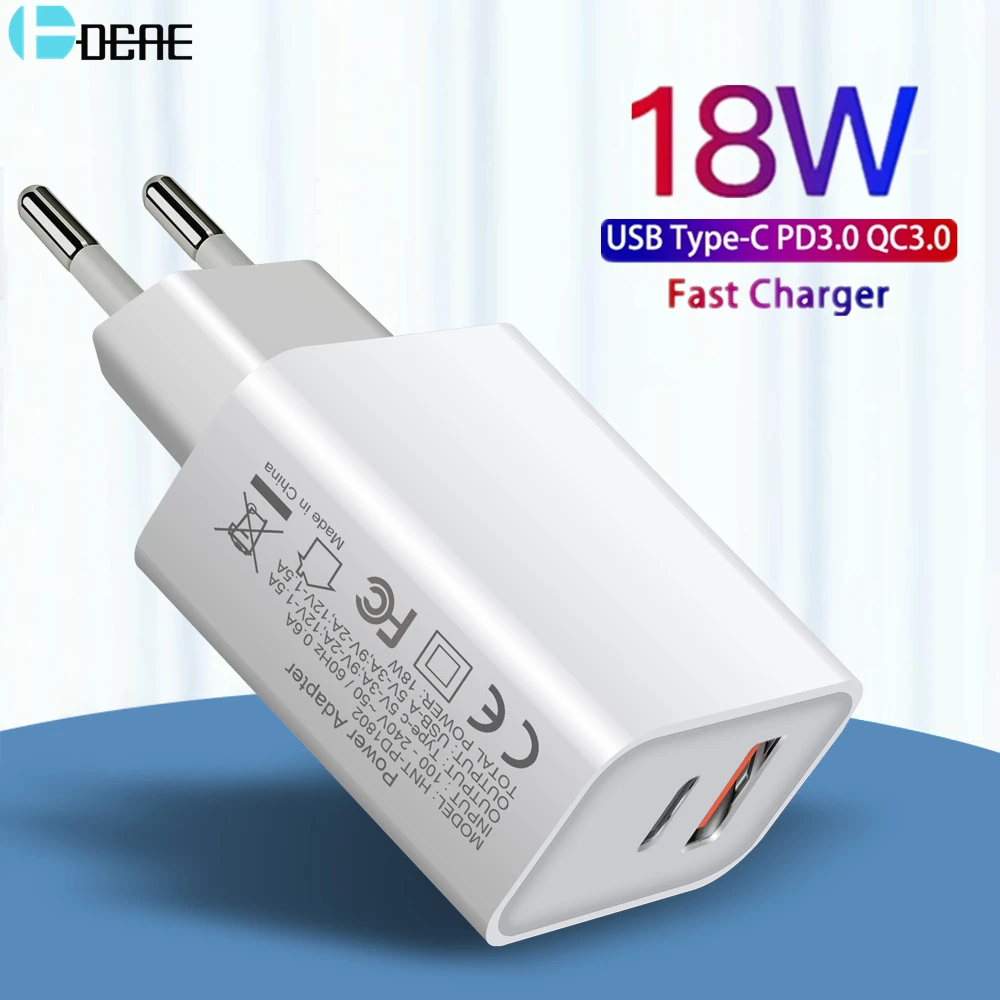 18 Вт USB Type C зарядное устройство адаптер для iPhone 12 11 Pro XS Max XR X 8 iPad Air PD Быстрая