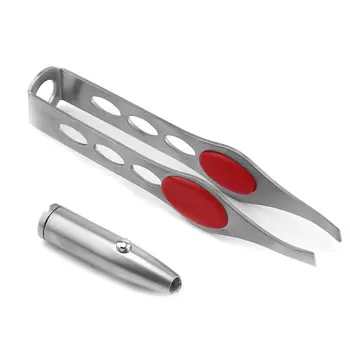 

Stainless Steel Mini Portable Build-in LED Light Eyelash Removal Tweezer Clip Make Up Eyebrow Hair Beauty Tool